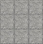 Seabrook Faux Embossed Tile Metallic Silver & Charcoal Wallpaper