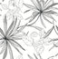 Seabrook Spider Plants Grayscale Wallpaper