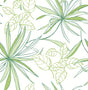 Seabrook Spider Plants Green Wallpaper