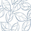Seabrook Tossed Leaves Navy Blue Wallpaper