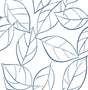 Seabrook Tossed Leaves Navy Blue Wallpaper