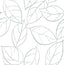 Seabrook Tossed Leaves Daydream Gray Wallpaper