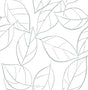 Seabrook Tossed Leaves Daydream Gray Wallpaper