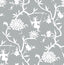 Seabrook Chinoiserie Silhouette Metallic Silver Wallpaper
