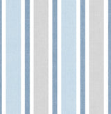 Seabrook Linen Cut Stripe Bluebird & Carrara Wallpaper