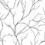 Seabrook Delicate Branches Ebony Wallpaper