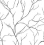 Seabrook Delicate Branches Ebony Wallpaper