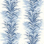 Seabrook Leaf Stripe Carolina Blue Wallpaper