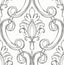 Seabrook Sketched Damask Ebony Wallpaper