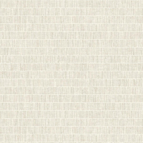 Seabrook Blue Grass Band Off-White Wallpaper