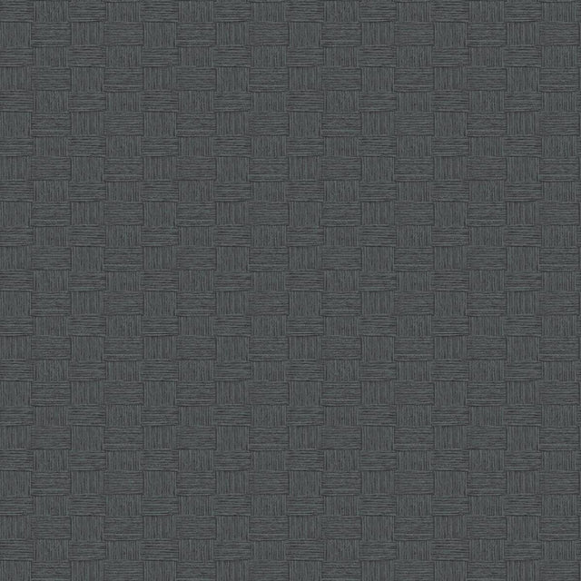 Seabrook Seagrass Weave Ebony Wallpaper