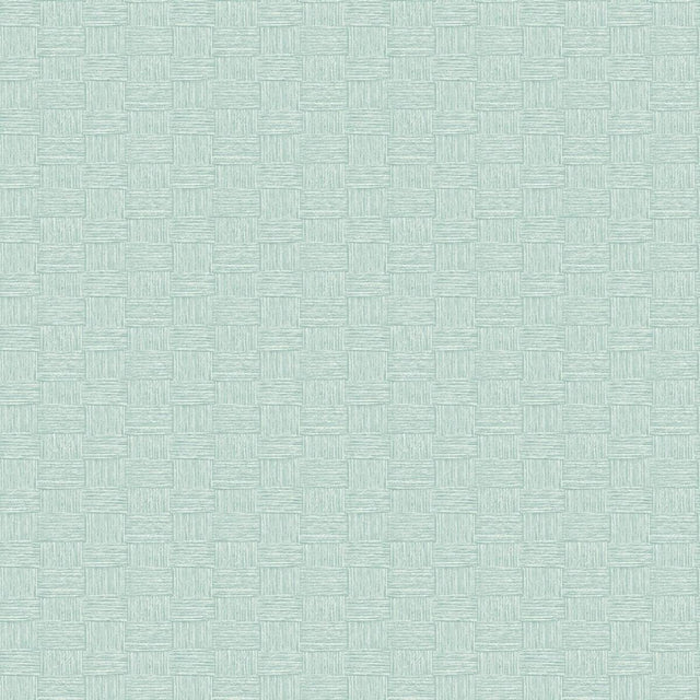Seabrook Seagrass Weave Robins Egg Wallpaper