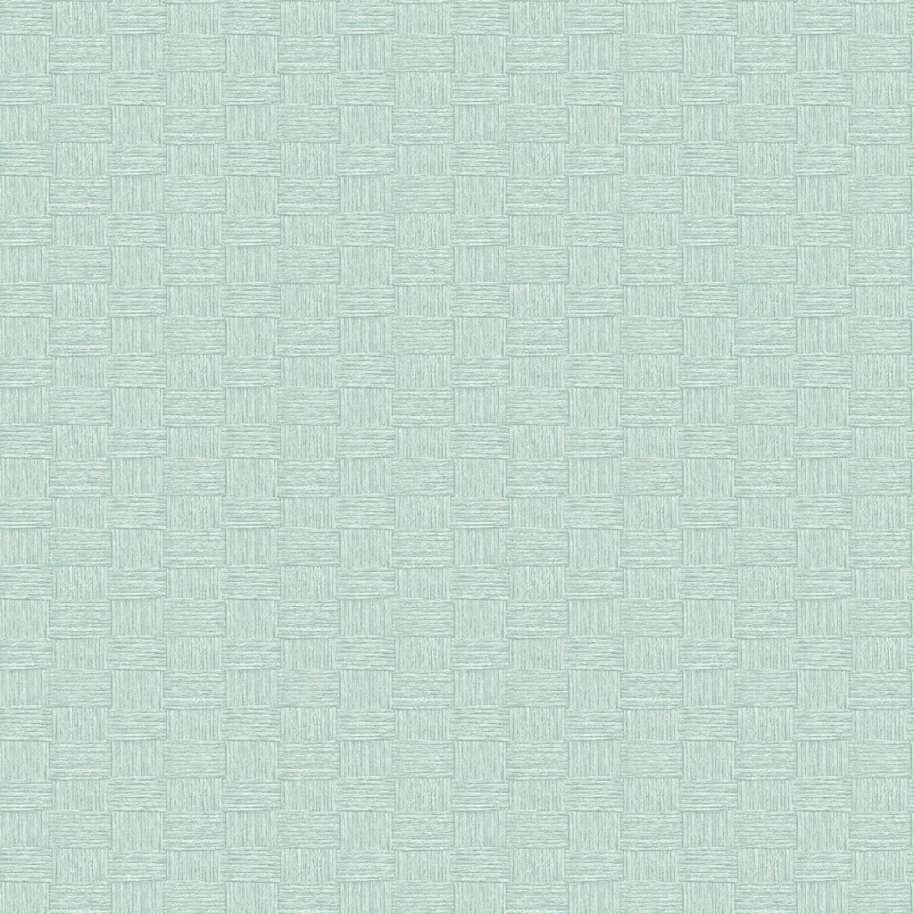 Seabrook Seagrass Weave Robins Egg Wallpaper