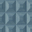 Seabrook Squared Away Geometric Blue Wallpaper