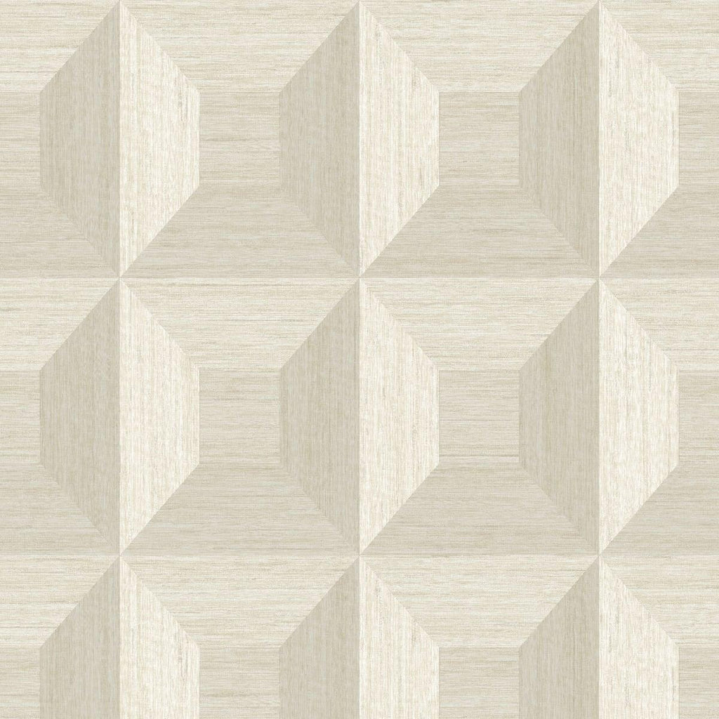 Seabrook Squared Away Geometric Sand Dollar Wallpaper