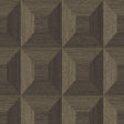 Seabrook Squared Away Geometric Brown Wallpaper
