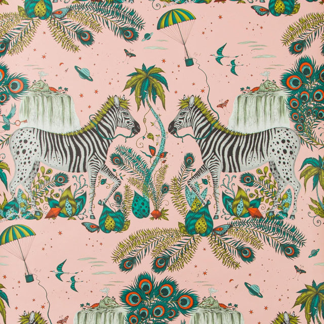 Clarke & Clarke LOST WORLD PINK Wallpaper