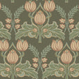 JF Fabrics 52112 Dark Green/Sage Green/Copper/Beige (78) Wallpaper
