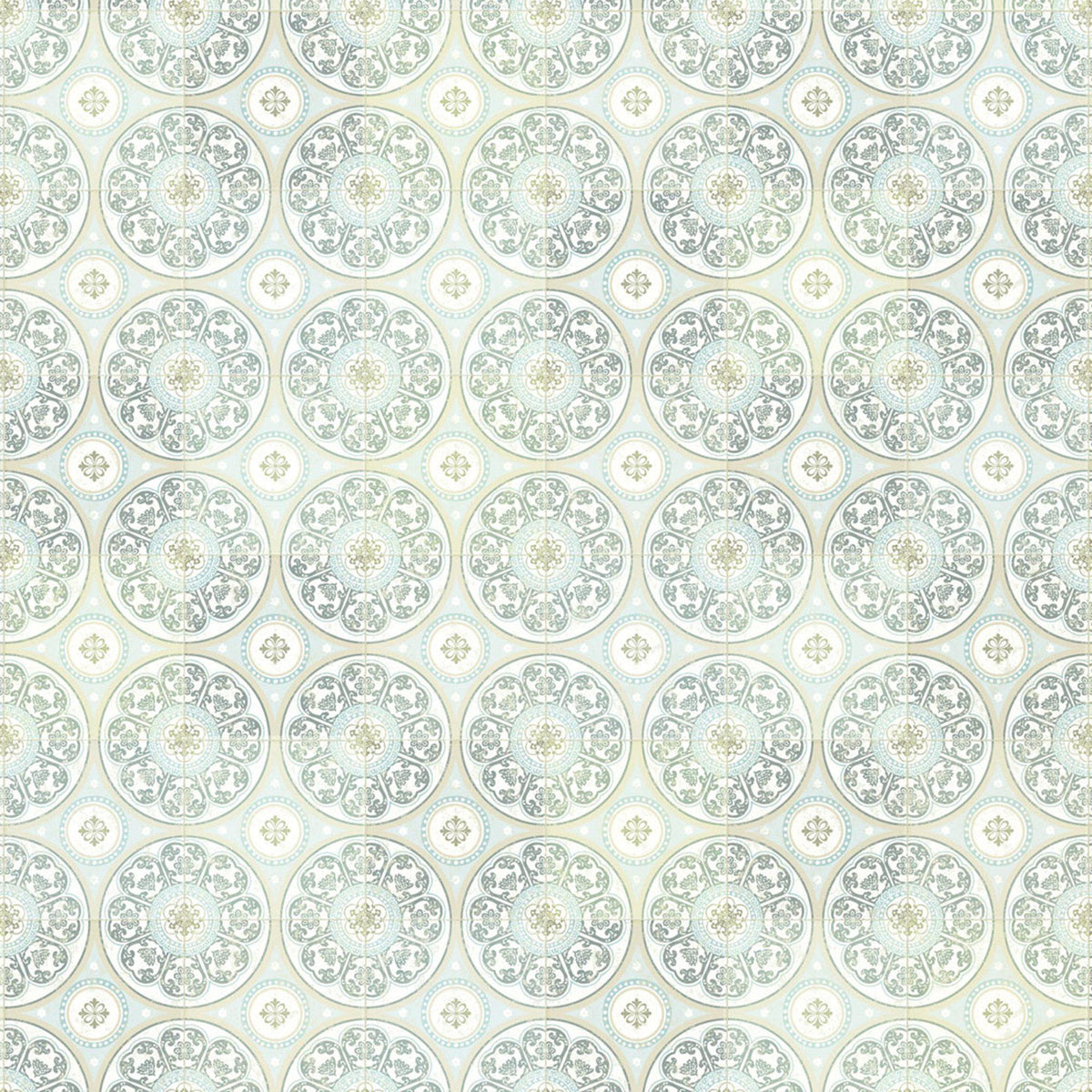 JF Fabrics 52117 Blue/Green (62) Mural