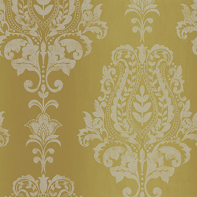 JF Fabrics 9117 Yellow/Gold (16) Wallpaper