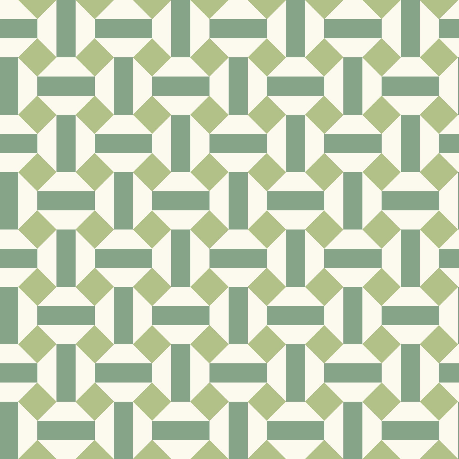 Cole & Son Alicatado Leaf Greens On Chalk Wallpaper