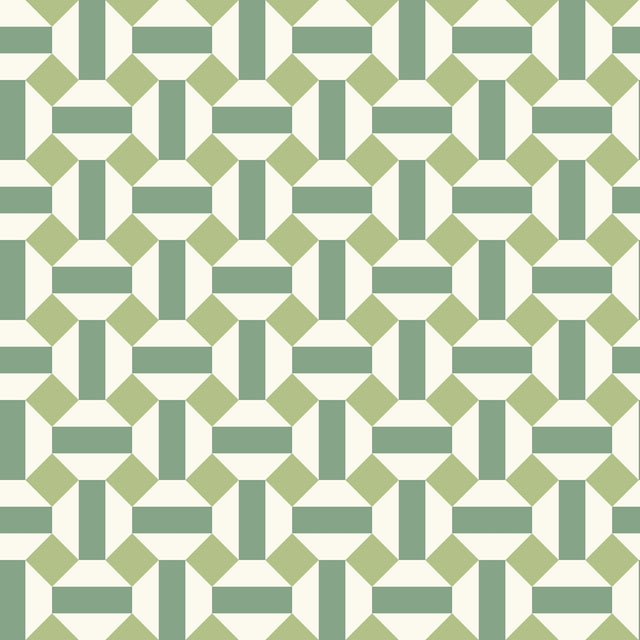 Cole & Son ALICATADO LEAF GREENS ON CHALK Wallpaper