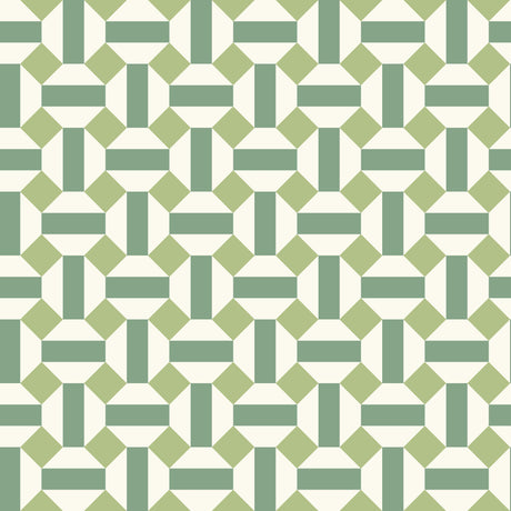 Cole & Son ALICATADO LEAF GREENS ON CHALK Wallpaper