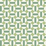 Cole & Son Alicatado Leaf Greens On Chalk  Wallpaper