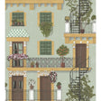 Cole & Son ALFARO DARK OCHRE & FOREST GREEN/DUCK EGG Wallpaper