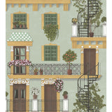 Cole & Son Alfaro Dark Ochre & Forest Green/Duck Egg Wallpaper
