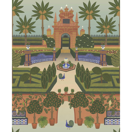 Cole & Son ALCAZAR GARDENS TERRACOTTA/SPRING GR/MULTI Wallpaper