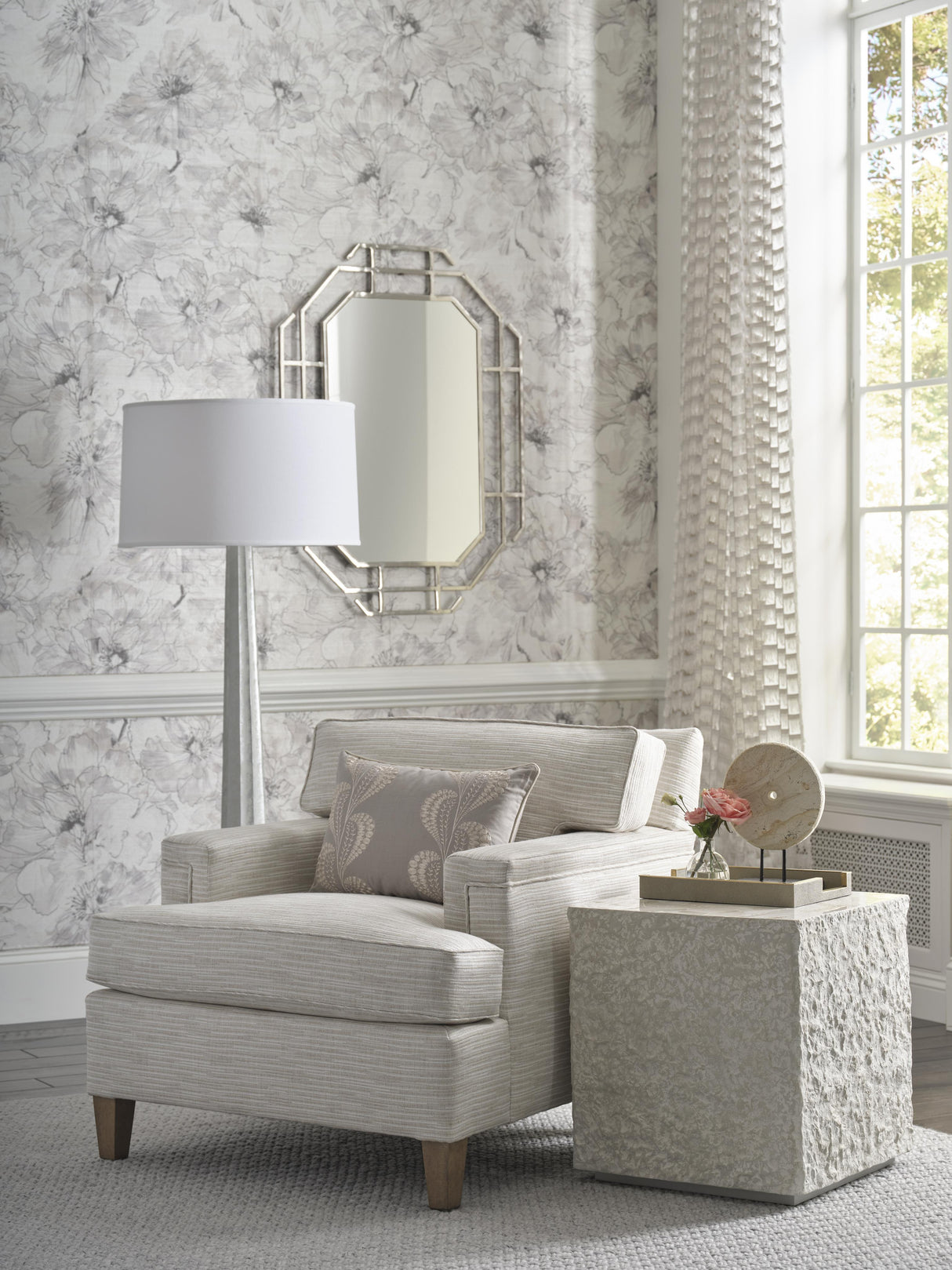 Kravet W-AYRLIES GREIGE Wallpaper