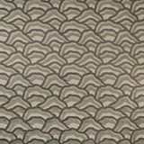 Brunschwig & Fils LES RIZIERES EMB SILVER/CHARCOAL Fabric