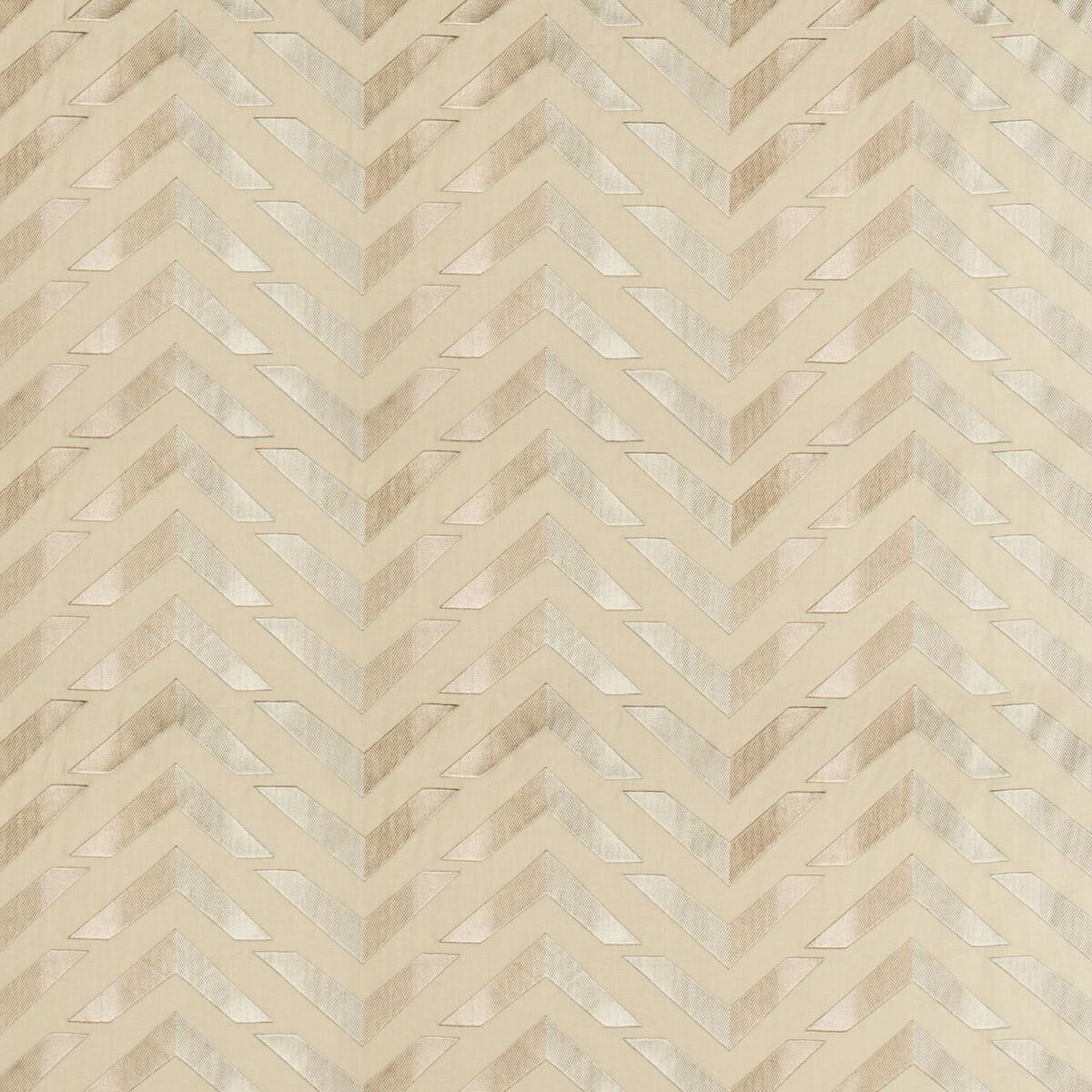 Brunschwig & Fils LES VAGUES EMB SILVER/GREY Fabric