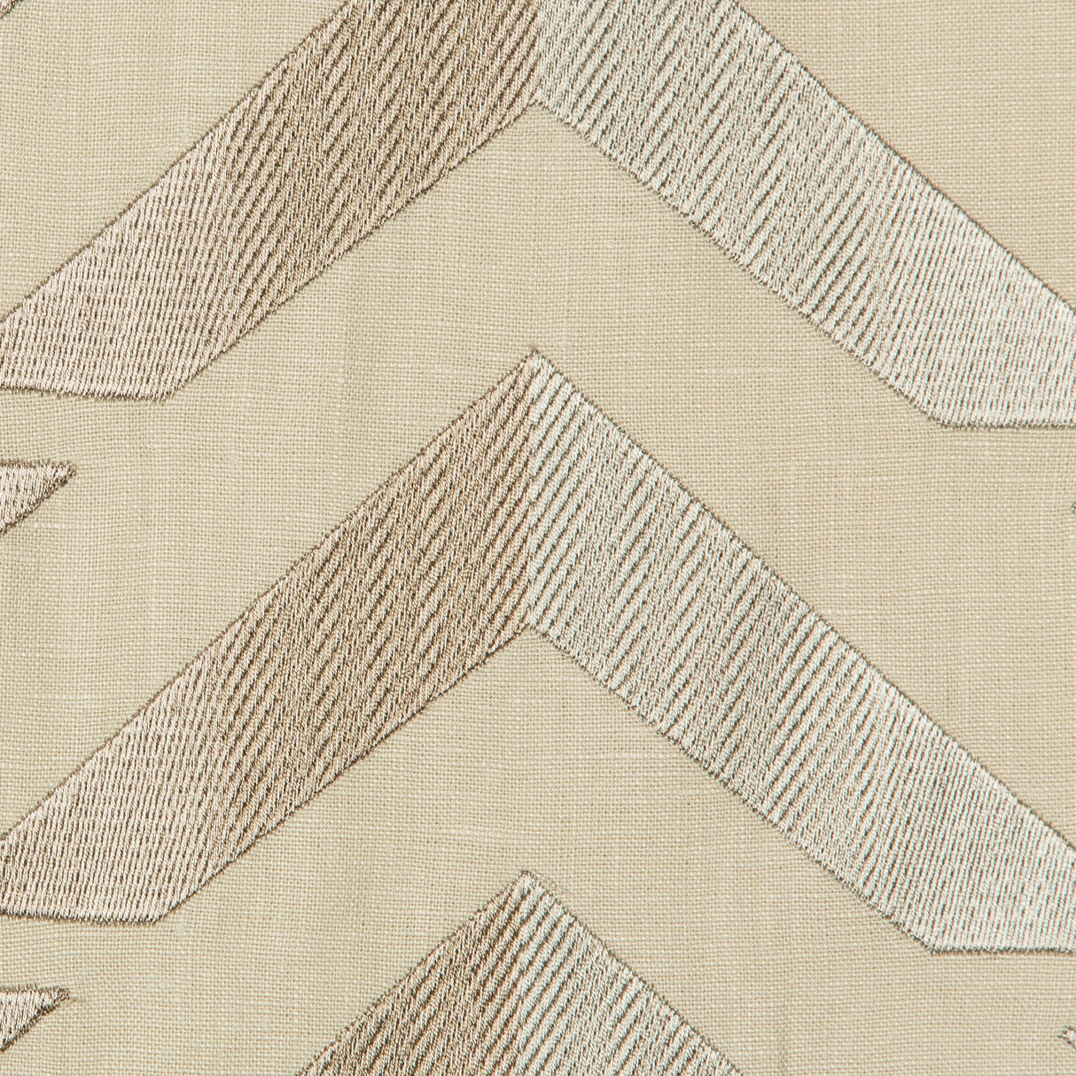 Brunschwig & Fils LES VAGUES EMB SILVER/GREY Fabric