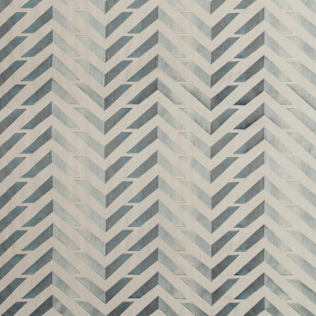 Brunschwig & Fils LES VAGUES EMB BLUE/SLATE Fabric