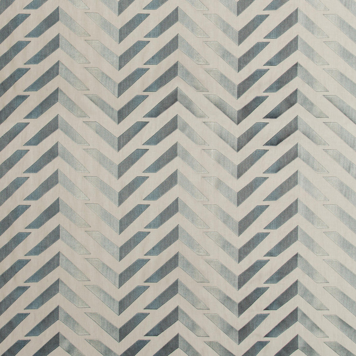 Brunschwig & Fils LES VAGUES EMB BLUE/SLATE Fabric