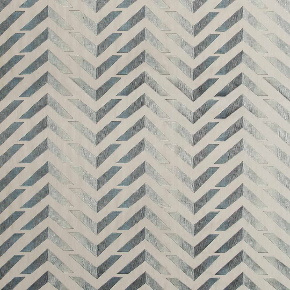 Brunschwig & Fils LES VAGUES EMB BLUE/SLATE Fabric