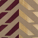 Brunschwig & Fils LES VAGUES EMB PLUM/GOLD Fabric