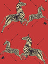 Scalamandre Zebras - Removable Masai Red Wallpaper
