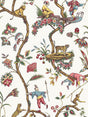 Scalamandre Chinoise Exotique | Removable White Wallpaper