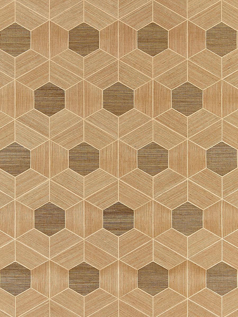 Scalamandre Hive | Sisal Burnished Wallpaper