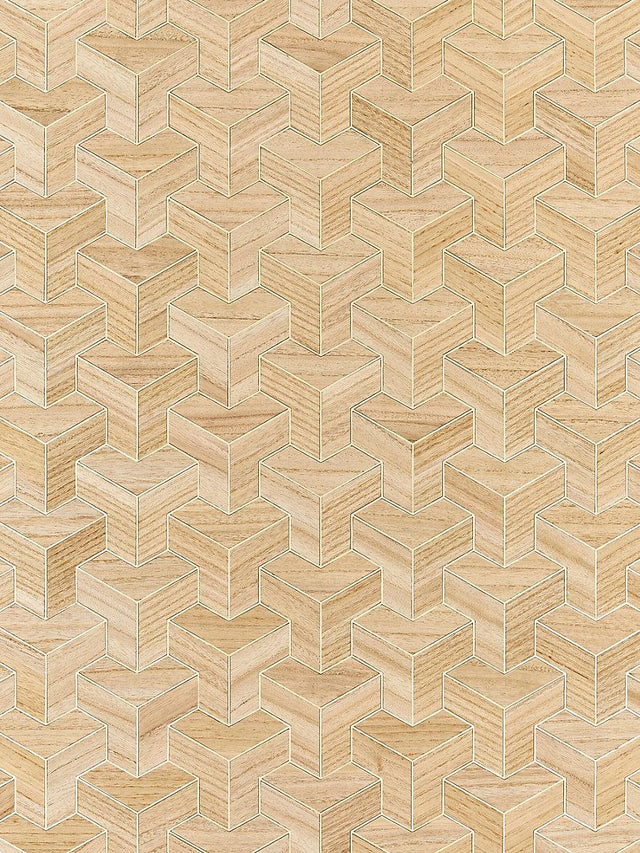 Scalamandre Forte | Wood Antique Wallpaper