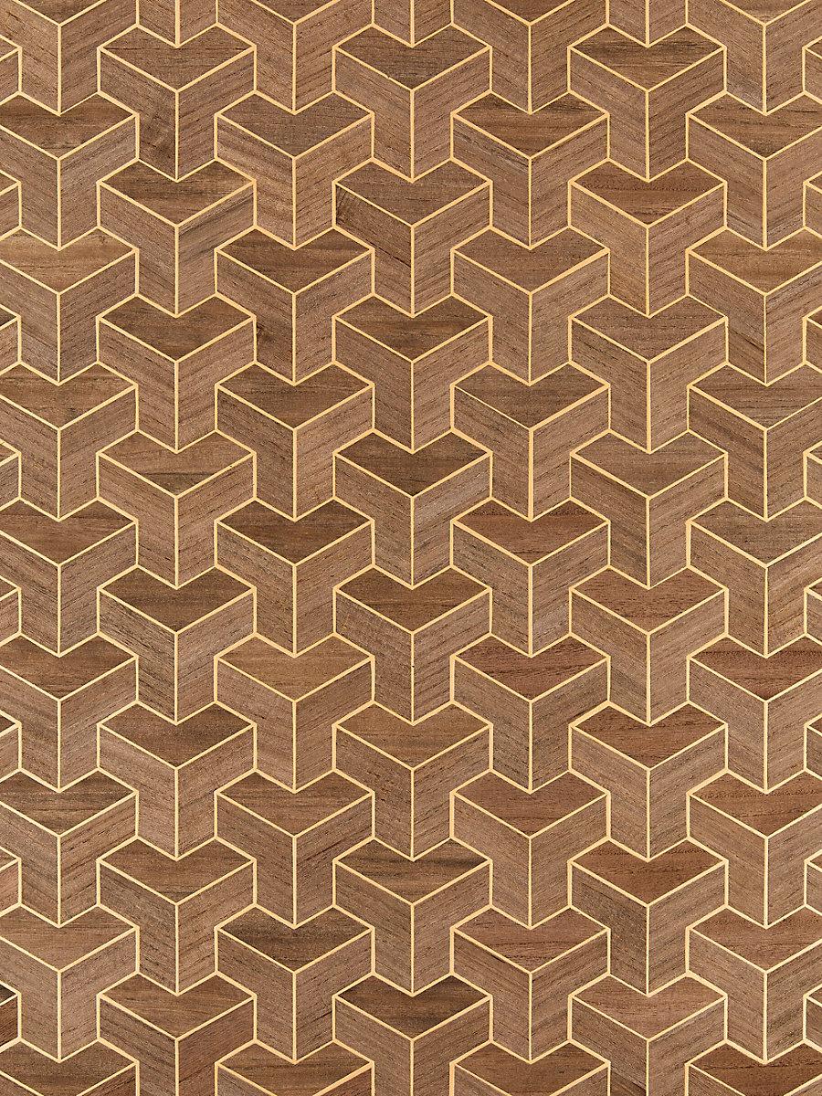 Scalamandre Forte | Wood Cherrywood Wallpaper