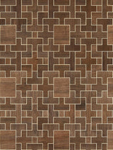 Scalamandre Allegro | Wood Hazelnut Wallpaper