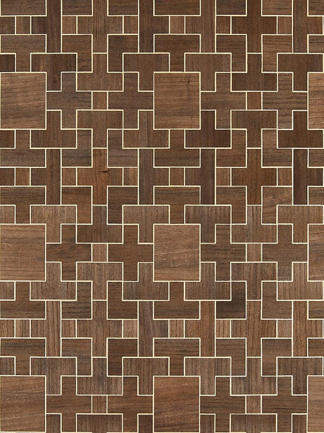 Scalamandre Allegro | Wood Hazelnut Wallpaper