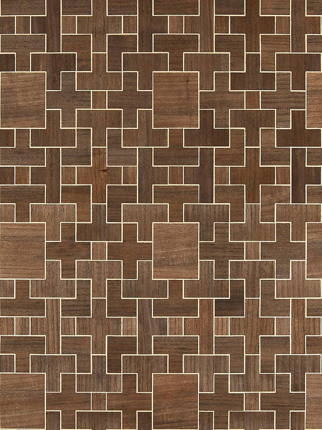 Scalamandre Allegro | Wood Hazelnut Wallpaper