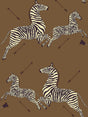Scalamandre Zebras | Removable Safari Brown Wallpaper