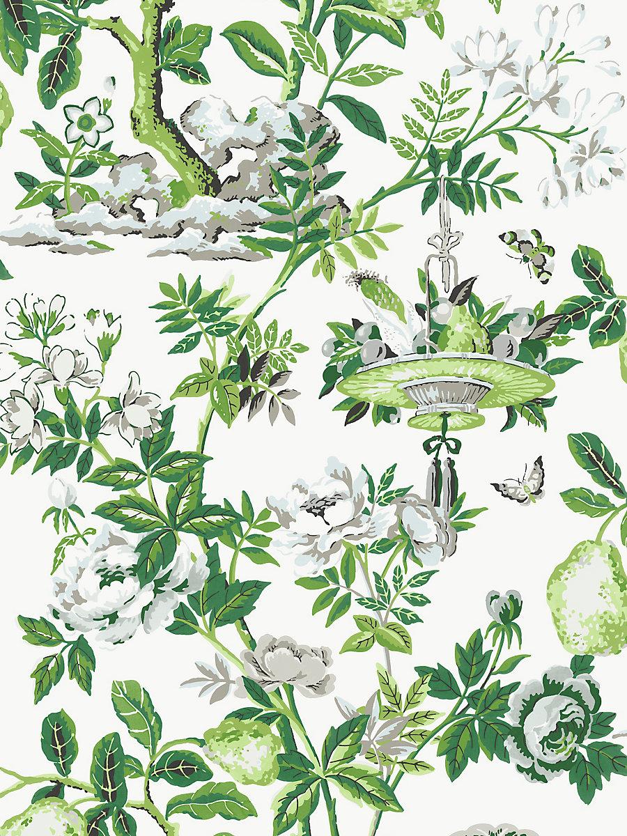 Scalamandre Shantung Garden | Removable Verdance Wallpaper