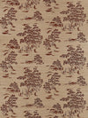 Scalamandre Katsura Embroidered Toile Terra Wallpaper